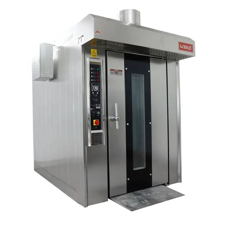 Chinês Diesel Rotary Forno de Pão de Gás que faz a Máquina Forno Elétrico Forno A Gás/16 32 64 bandejas forno rotativo rack/forno de padaria preços