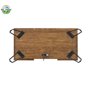 Writing <strong>Desk</strong> with 4 Hidden Storages Rustic Amber Home <strong>Computer</strong> Table <strong>Simple</strong> Office PC <strong>Desk</strong> Wooden - Product Image 3