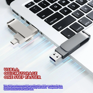 ที่ใส่แฟลชไดร์เวอร์2 in 1ที่เป็นโลหะ USB-C สูงสุด90เมกะไบต์/วินาทีและ USB USB3.0 - Product Image 3