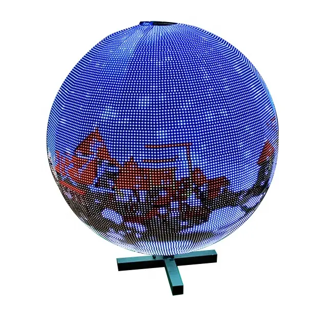 360 grados esfera pantalla led de interior P2 P2.5 P3 P4 P5 personalizado suave flexible paneles de pantalla LED