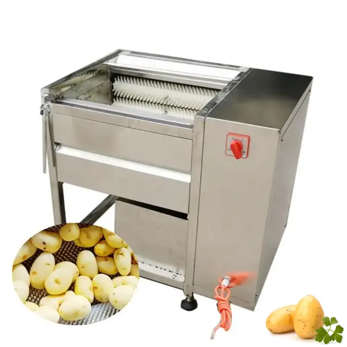 Máquina de limpieza y pelado de batatas de patata de fácil operación para fábrica