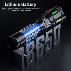 Nhà máy trực tiếp mạnh mẽ 700lm <span class=keywords><strong>LED</strong></span> trắng Laser Torch ánh sáng Long Range chùm EDC Sạc đèn pin 3.7V Điện áp đầu vào - Product Image 6