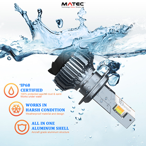 2025 Matec 3 renk değiştirilebilir H4 H11H13 80W 8000LM araba Led far ampulü App Bluetooth ile - Product Image 6