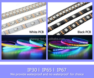 出厂价DC5V WS2812B，WS2813，SK6812 <span class=keywords><strong>5050</strong></span> SMD 60/144 <span class=keywords><strong>LEDs</strong></span>/m IP67可单独寻址RGB数字LED灯条