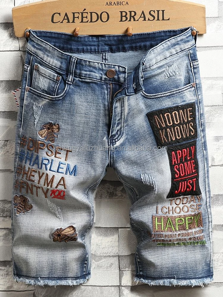 Hot selling high quality jeans shorts men's summer Stretch JeansHot selling high quality jeans shorts men's summer Stretch Jeans