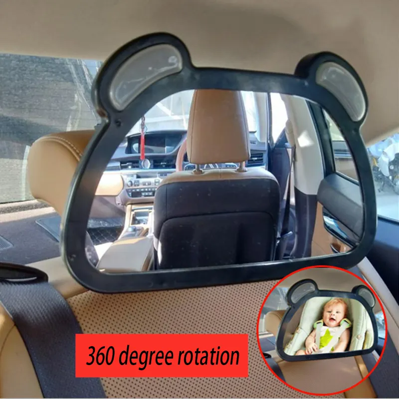 กระจกมองหลังเพื่อความปลอดภัยของเด็กทารกรถ LED หมุนได้ปรับได้
