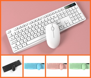 Combo de teclado y ratón inalámbricos USB silencioso de 2,4 GHz, conjunto ergonómico multifuncional de tamaño completo - Product Image 6
