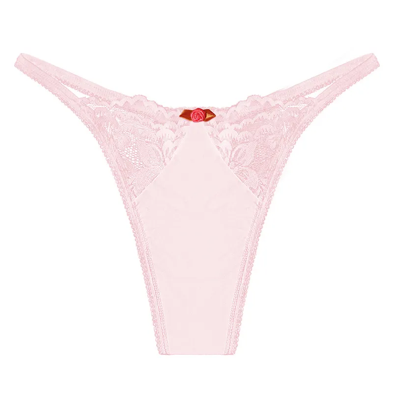 Love Letter Flower Cotton Floral Perspective Tanga Lace Slip Panty Bragas sexy para damas