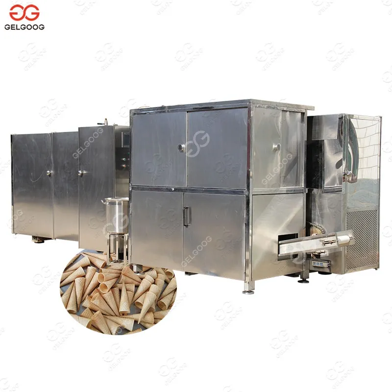 상업 전체 자동 콘 만드는 생산 라인 압연 비스킷 설탕 와플 콘 베이킹 메이커 아이스크림 콘 기계 가격