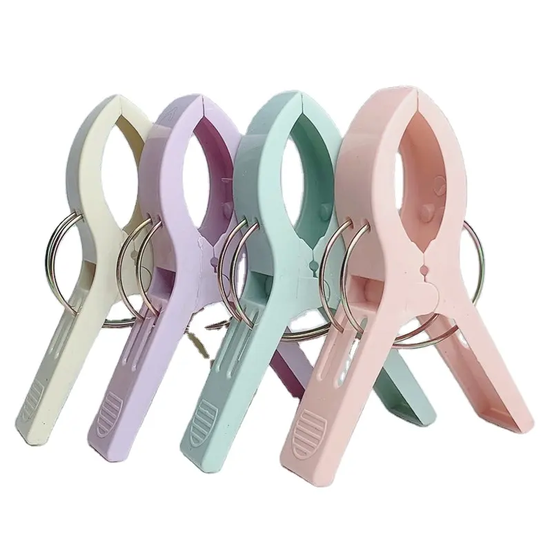 Wholesale Good Quality Set of 4pcs Custom Home Jumbo Size Laundry Plastic clothes pegs For Hanging Clothes Strong Hanging Clip