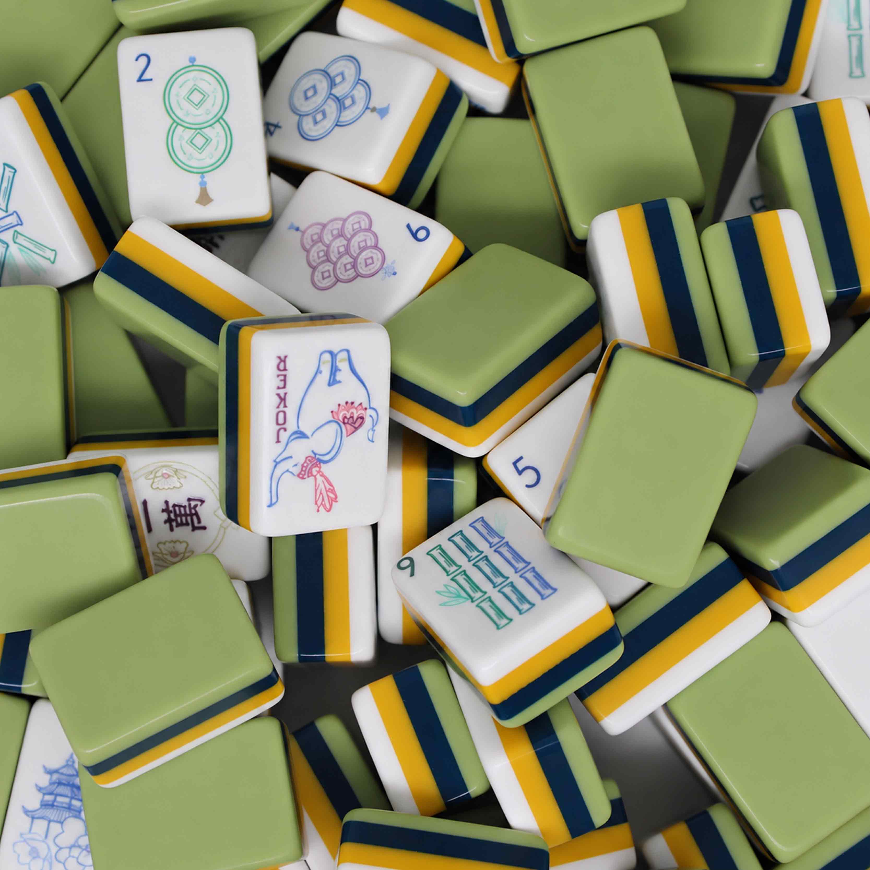 Fichas de Mahjong de Elefantito Verde