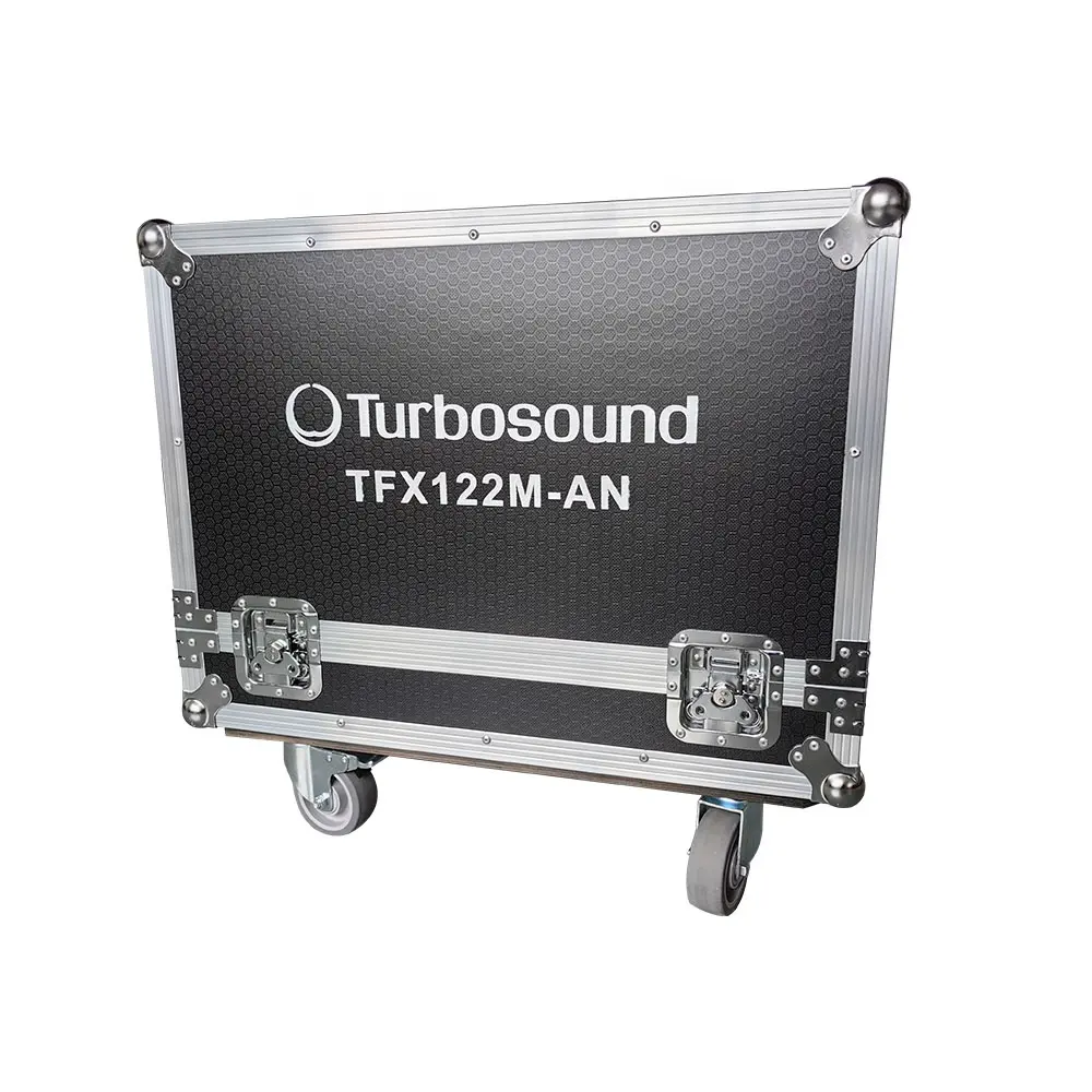 Pemisah suara TFX122M-AN aktif Monitor Speaker kotak penerbangan dengan roda luar ruangan dalam ruangan Speaker portabel kotak penerbangan
