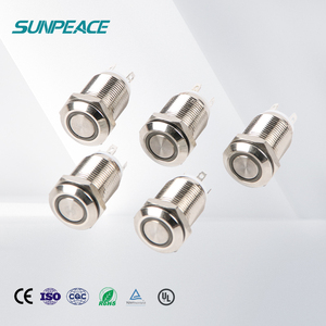 12mm Stainless Steel Mini Momentary <strong>Illuminated</strong> <strong>Push</strong> <strong>Button</strong> LED 2 4 Pin 1NO Waterproof IP67 Metal <strong>Push</strong> <strong>Button</strong> Switch with Light - Product Image 4