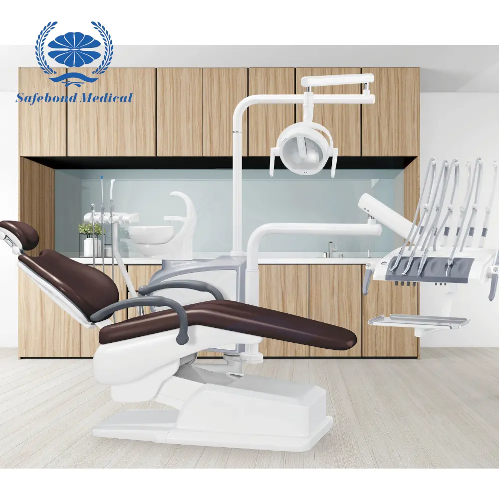 Conjunto de silla de tratamiento integral dental para clínica de hospital, sillón dental de la serie