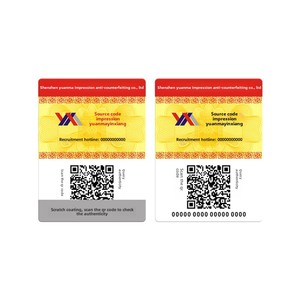 Etiquetas de embalaje de papel de placa de cobre antifalsificación rastreable de código QR uno a uno hecho a medida - Product Image 4