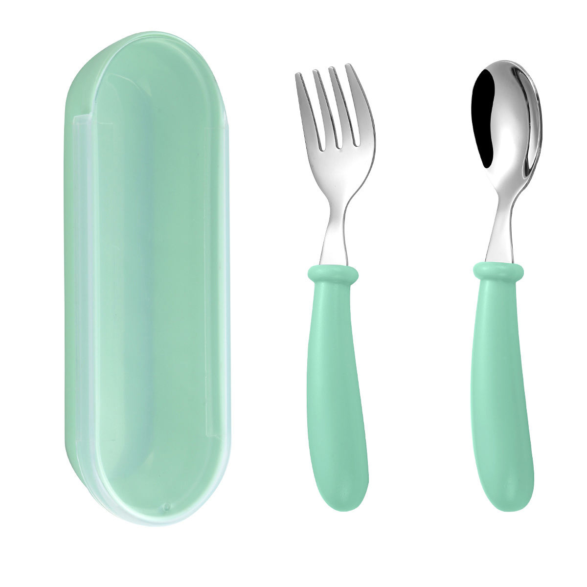 Baby Spoon&Fork&PP Box-Green