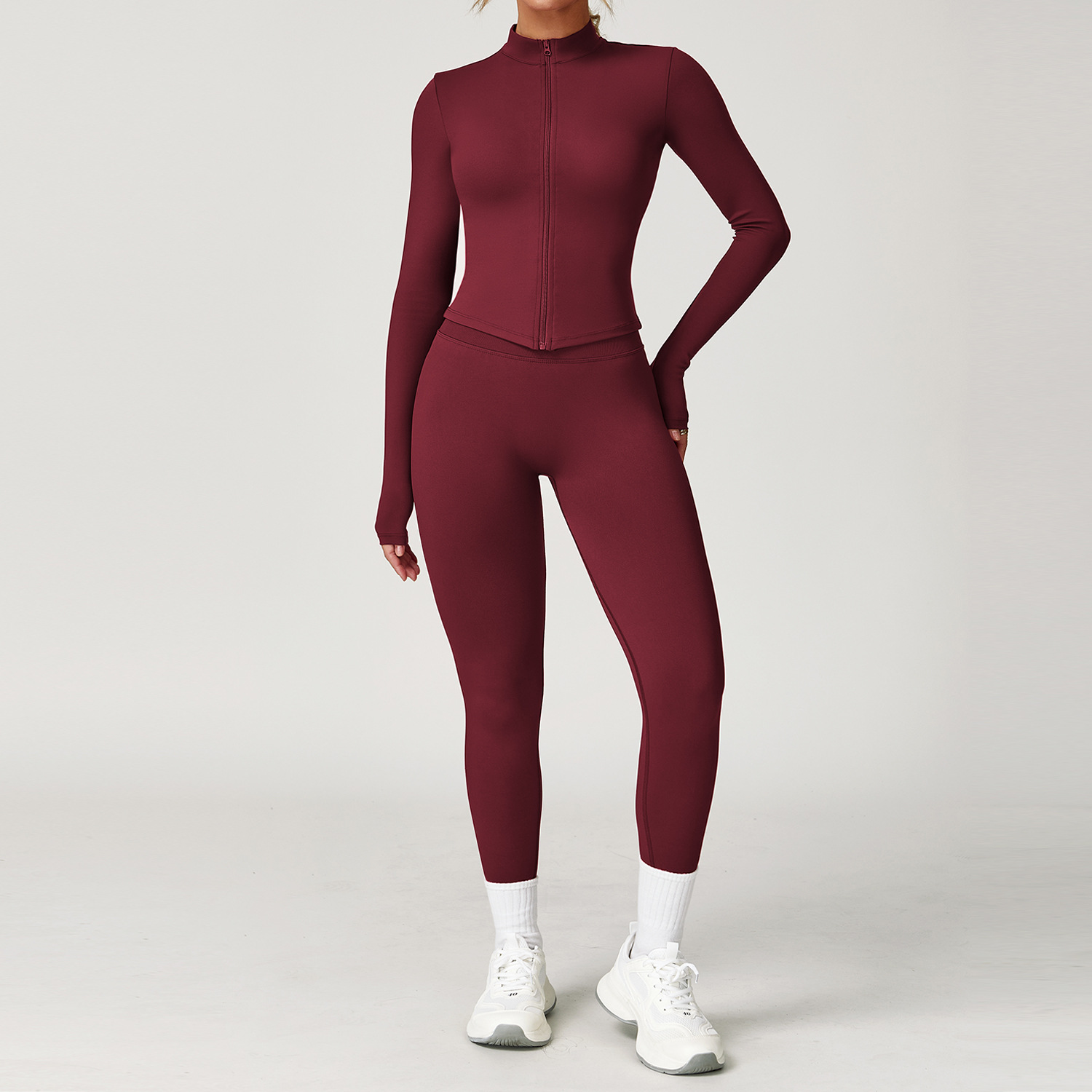 8503 manteau 7655 pantalon-rouge cerise