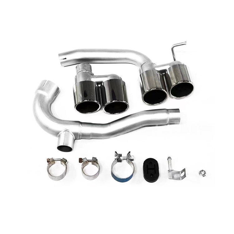 Double/quad simple exhaust-stainless steel