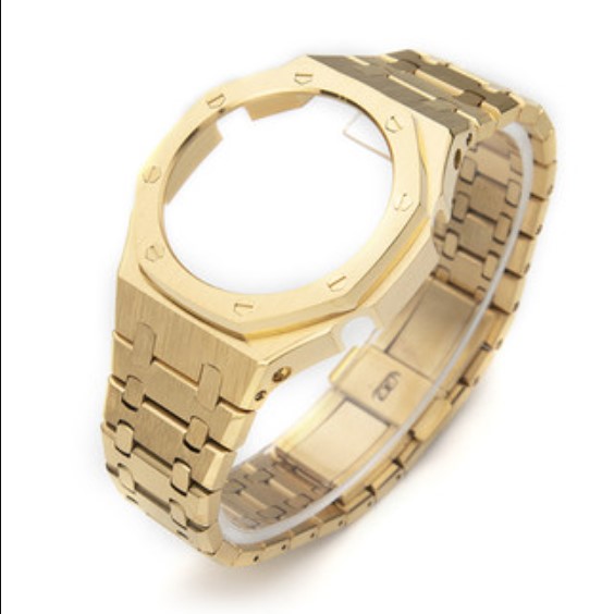 Coquille d'or + ceinture en acier d'or