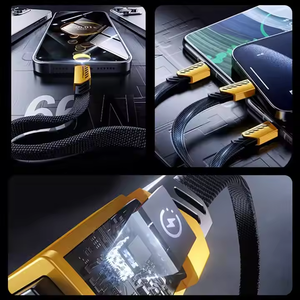 <strong>3</strong> in 1 Fast Charging Cable 6A Data Cable Type-C Suitable for Android <strong>Apple</strong> Huawei - Product Image 4