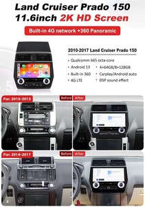 Car DVD Player Screen 11.6 Inch <strong>Android</strong> 13 <strong>Built</strong> <strong>in</strong> 360 Car Stereo <strong>Android</strong> Head Unit 4G Carplay bluetooth for 2010-2017 Prado - Product Image 2