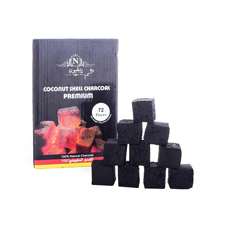 FireMax Offres Spéciales indonésien Coco Briket Cube forme noix de coco briquettes charbon de bois pour narguilés Shisha