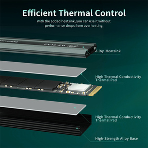 5000mb/s'ye kadar yüksek performanslı oyun 500GB 1TB 2TB 3D NAND M2 M.2 2280 PCIe Gen4x4 NVMe SSD katı hal sürücüler soğutucu - Product Image 5