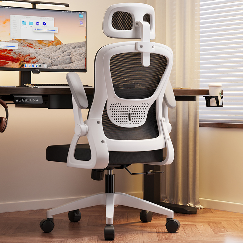 White-frame-black-net headrest