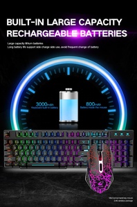 Teclado inalámbrico para juegos, USB, 2,4G, personaje ajustable, luminoso, recargable, suspendido - Product Image 6