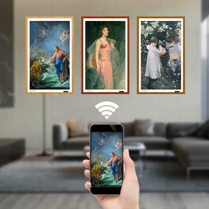 Крытый ЖК-рекламный плеер 21,5-65 дюймов Android ЖК-панель художественная цифровая фоторамка большой экран в деревянной отделке - Product Image 3