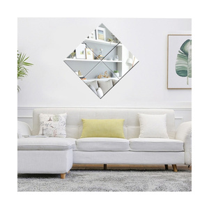 Espelho de parede decorativo 4 5 6mm, espelho de diamante