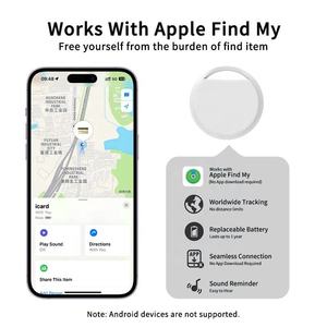 カスタムロゴMfi Find My Smart TagワイヤレスアンチロストデバイスポジショニングトラッキングミニGPSペットロケーターキーファインダー - Product Image 2