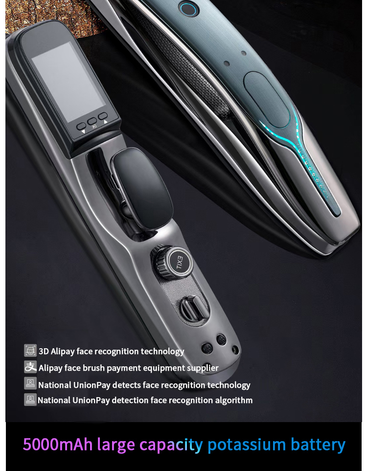 High-value face recognition intelligent door lock with multiple unlocking methods fingerprint applet password key digital lock