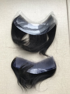 RTS男士发际线正面100% 人发v环前发际线短人头马发带胶带天然发质批发 - Product Image 3