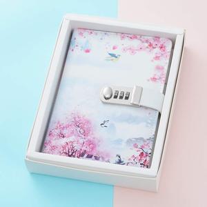 Myway A5 PU Leather Password Journal <strong>With</strong> <strong>Lock</strong> Creative Password <strong>Notebook</strong> Locking Student Handbook <strong>Notepad</strong> and Journal Diary - Product Image 4