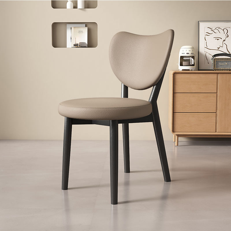 Black deep khaki leather