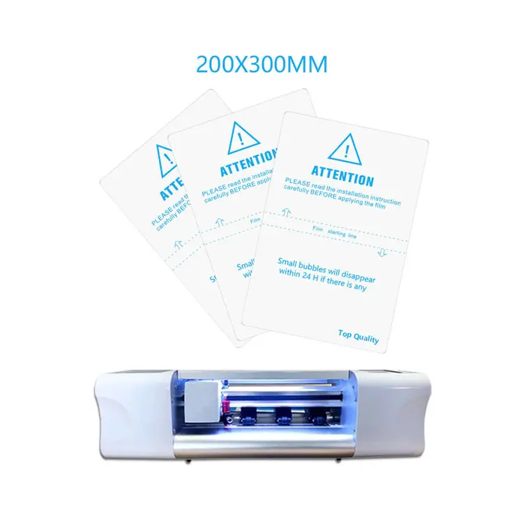ヒドロゲルフィルム韓国トップ材料抗青色光200*300ミリメートルシート携帯スクリーンガードマシン