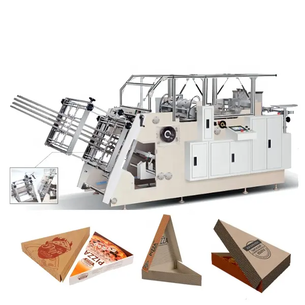Papier-Lunch-Lebensmittel-Papierbox Verpackungsmaschine Lebensmittelkarton Pizzaverpackung kleine Papierbox-Herstellungsmaschinen
