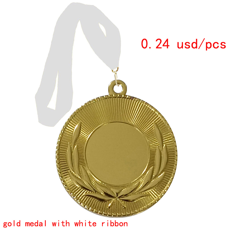Gold with white ribbon