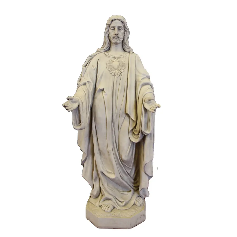Stile occidentale Figura Religiosa Statua In Marmo Bianco Scultura Gesù Cristo