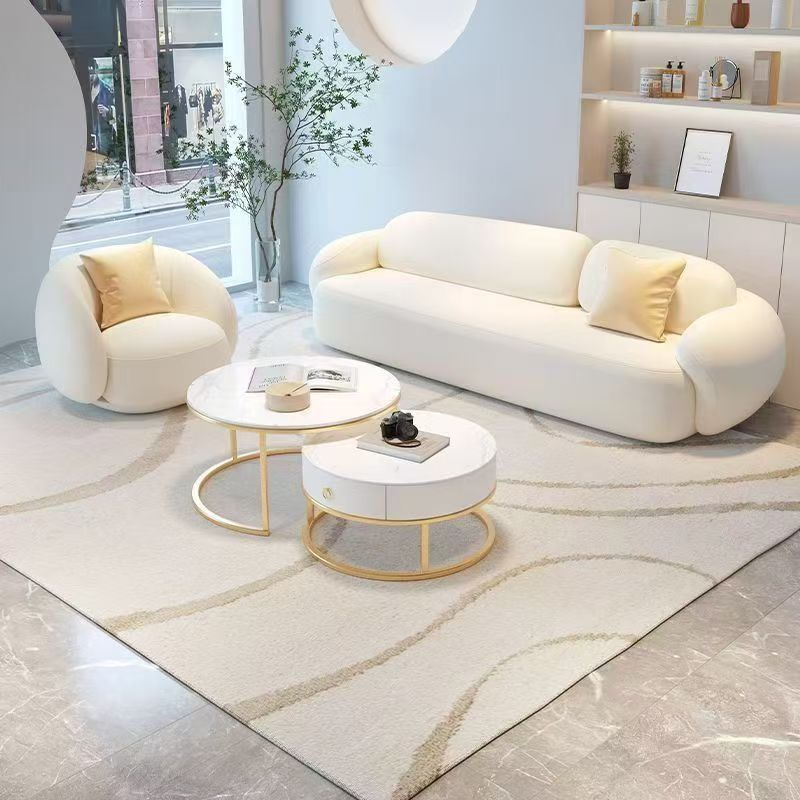 Chaise Yuanbao + canapé trois places + table basse