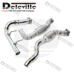Oem מערכת פליטה 304 נירוסטה עבור f150 <span class=keywords><strong>svt</strong></span> raptor 3.5tt 2015-2019 downfורת עם מגן חום
