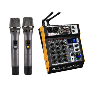 Professional 4-channel Mixing Console with One to Two Wireless <strong>Microphones</strong> and Power Amplifier, 99 Types of DSP Bluetooth Mixer - Product Image 2