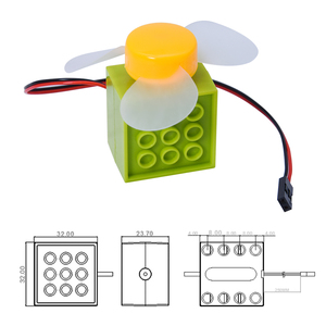 360 Grad Drehbarer 3V DC Motorantrieb DIY für Arduino für Microbit 4*4 programmierbarer Bauklötze-Lüfter mit Klingen
