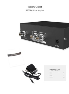 Conmutador de vídeo HD Sd 3G-SDI 1440p 2 entradas 1 salida con control Rs232 para monitor