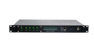 Amplificador de fibra de alta potencia 1550nm 4 puertos 1U EDFA con función WDM para CATV para redes 5G POE 3G TCP 5DB TX Power