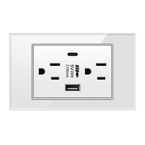 高品质英国13A墙壁开关3针通用插座16A，带USB + C型18W 3.1A快速充电灰色磨砂塑料面板 - Product Image 6