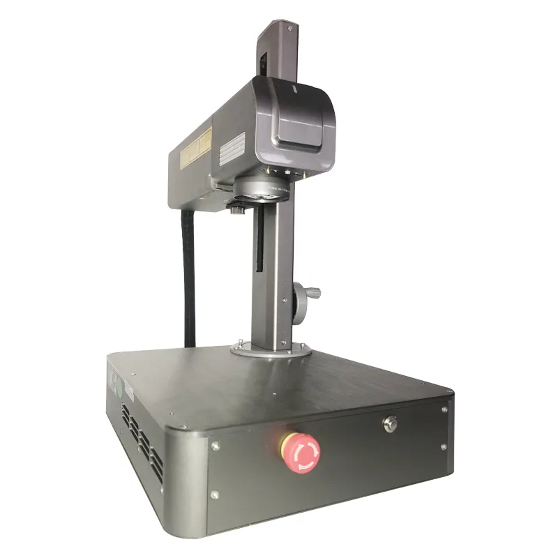 Macchina portatile della marcatura del laser della fibra dell'indicatore del laser del metallo di 20W 30W 50W JPT con DLC2-M4-2D/2.5D/3D per il marchio auricolare dell'acciaio inossidabile