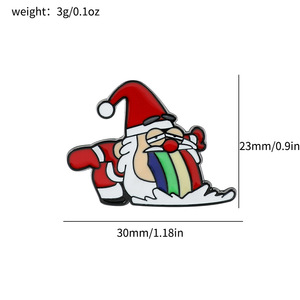 New Trọng Lực Rơi Cầu Vồng Ông Già Men Pins Ve Áo <span class=keywords><strong>Pin</strong></span> Cho Ba Lô Phù Hiệu Phụ Kiện Cho Phim Hoạt Hình Đồ Trang Sức Trâm Cài Quà Tặng - Product Image 5