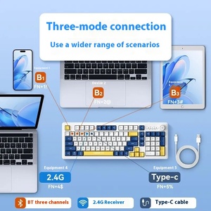 Sanju Kb18 <strong>Wireless</strong> for Bluetooth Three-Mode Luminous Mechanical Gaming <strong>Keyboard</strong> Color Matching Knob Cross-Border <strong>Function</strong> for - Product Image 2